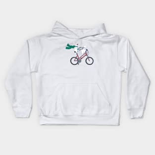 biking bunnies Kids Hoodie